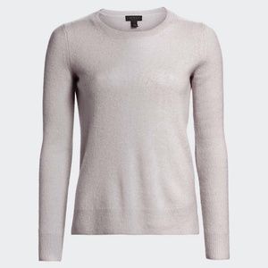 Saks Fifth Avenue Gray Featherweight Cashmere Top